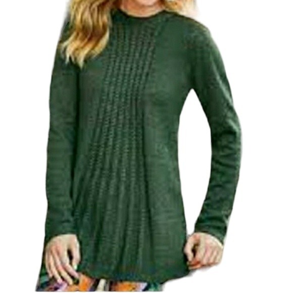 Soft Surroundings Green Wool Blend Sweater Plus Size 3X Cozy Classic Pullover - Picture 2 of 14